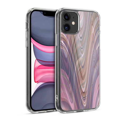 Suzan Lind Marble Swirls Neutral Tones Soft Gel Case for Apple iPhone 11