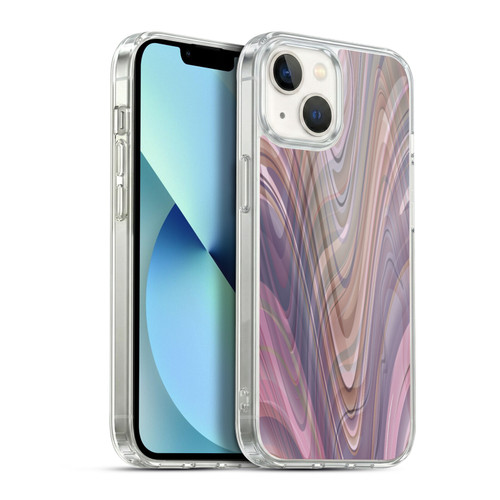 Suzan Lind Marble Swirls Neutral Tones Soft Gel Case for Apple iPhone 13