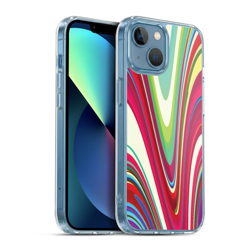 Suzan Lind Marble Swirls Bright Color Soft Gel Case for Apple iPhone 13 Mini & MagSafe