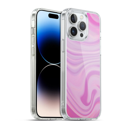 Suzan Lind Marble Swirls Pink Soft Gel Case for Apple iPhone 14 Pro Max & MagSafe