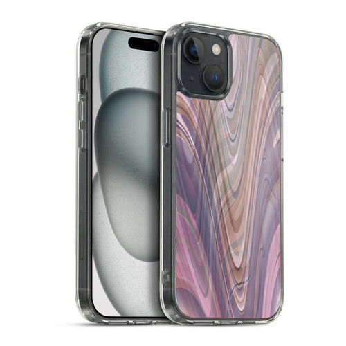 Suzan Lind Marble Swirls Neutral Tones Soft Gel Case for Apple iPhone 15 Plus & MagSafe