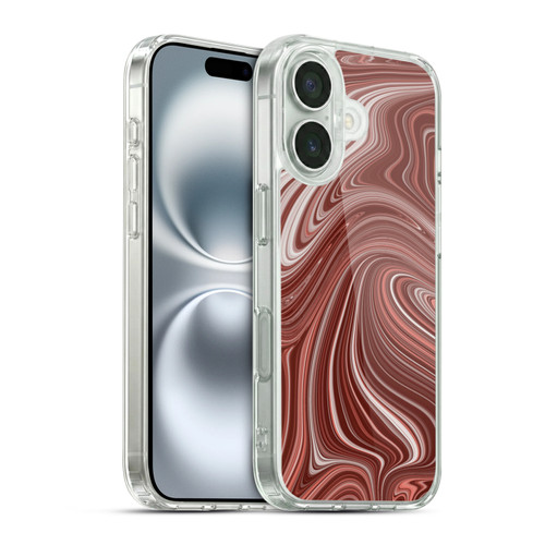 Suzan Lind Marble Swirls Red Soft Gel Case for Apple iPhone 16 & MagSafe