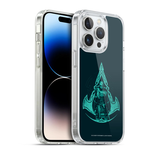 Assassin's Creed Valhalla Compositions Crest And Female Eivor Soft Gel Case for Apple iPhone 14 Pro & MagSafe