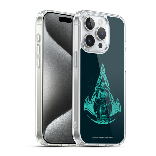 Assassin's Creed Valhalla Compositions Crest And Female Eivor Soft Gel Case for Apple iPhone 15 Pro & MagSafe