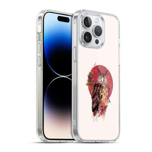 Riza Peker Animal Abstract Warm Owl Soft Gel Case for Apple iPhone 14 Pro Max & MagSafe
