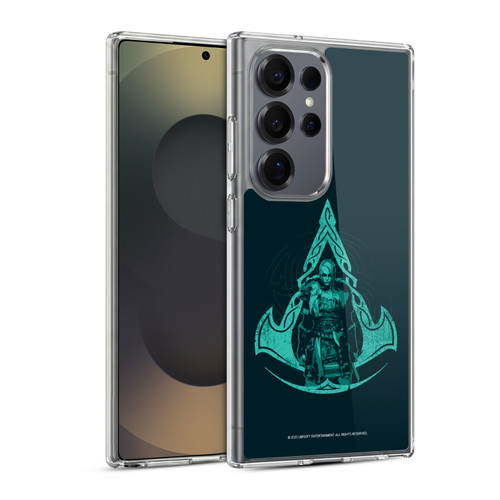 Assassin's Creed Valhalla Compositions Crest And Female Eivor Soft Gel Case for Samsung Galaxy S25 Ultra & MagSafe