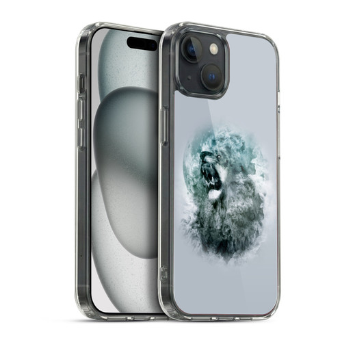 Riza Peker Animal Abstract Roaring Clouds Soft Gel Case for Apple iPhone 15 Plus & MagSafe