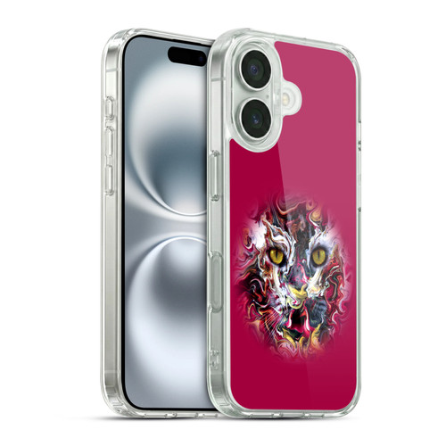 Riza Peker Animal Abstract Feline Gaze Soft Gel Case for Apple iPhone 16 & MagSafe
