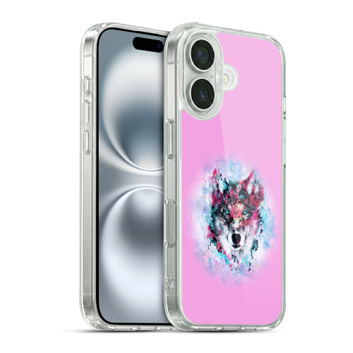 Riza Peker Animal Abstract Wolf Art Soft Gel Case for Apple iPhone 16 & MagSafe