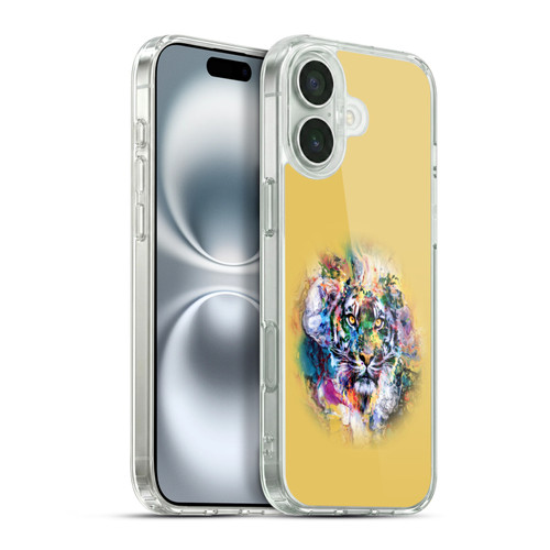Riza Peker Animal Abstract Abstract Tiger Soft Gel Case for Apple iPhone 16 Plus & MagSafe