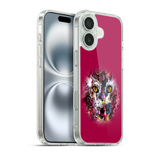Riza Peker Animal Abstract Feline Gaze Soft Gel Case for Apple iPhone 16 Plus & MagSafe