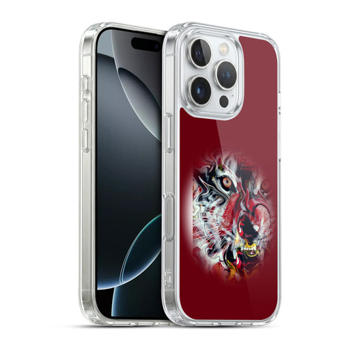 Riza Peker Animal Abstract Warm Tiger Soft Gel Case for Apple iPhone 16 Pro & MagSafe