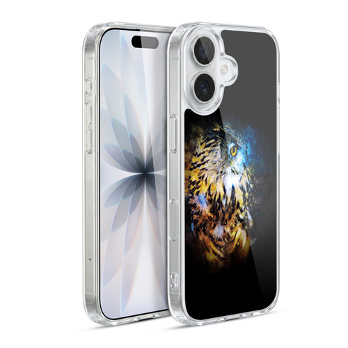 Riza Peker Animal Abstract Owl Splash Soft Gel Case for Apple iPhone 17