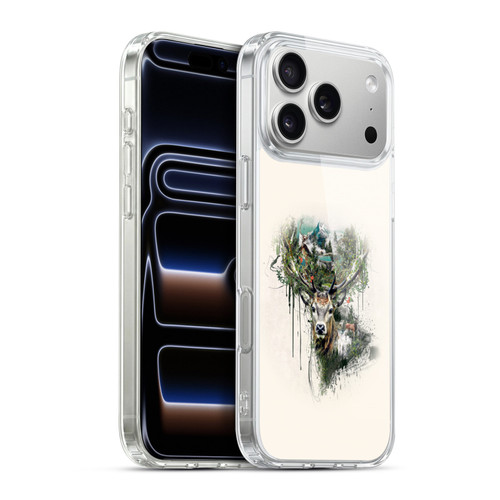 Riza Peker Animal Abstract Deer Wilderness Soft Gel Case for Apple iPhone 17 Pro Max