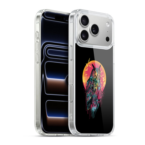 Riza Peker Animal Abstract Midnight Owl Soft Gel Case for Apple iPhone 17 Pro Max