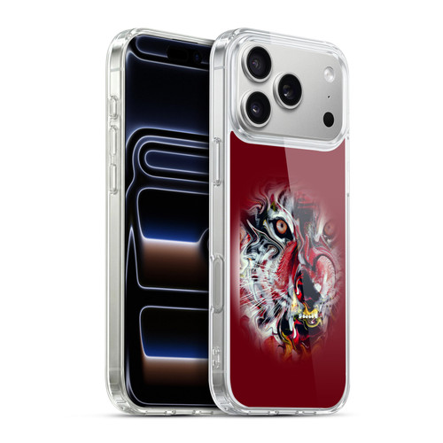 Riza Peker Animal Abstract Warm Tiger Soft Gel Case for Apple iPhone 17 Pro Max