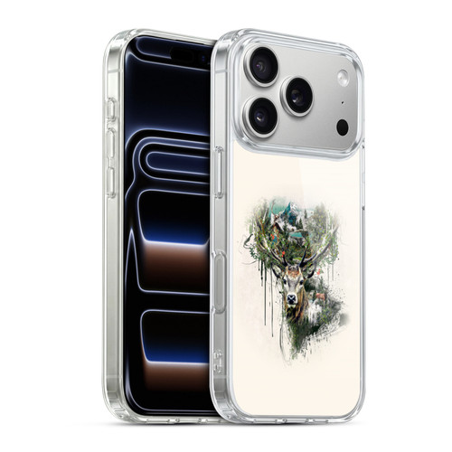 Riza Peker Animal Abstract Deer Wilderness Soft Gel Case for Apple iPhone 17 Pro