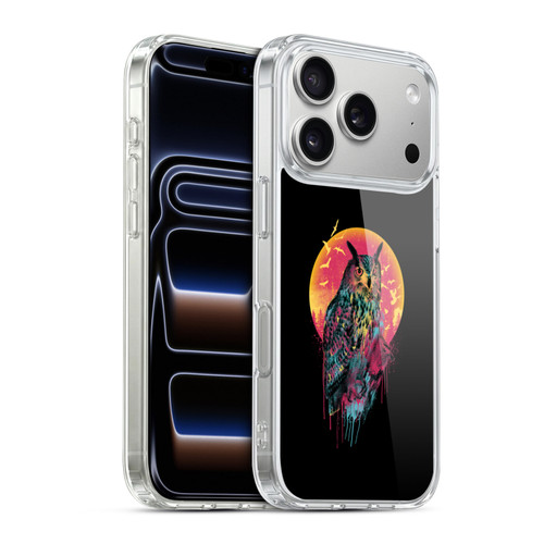 Riza Peker Animal Abstract Midnight Owl Soft Gel Case for Apple iPhone 17 Pro