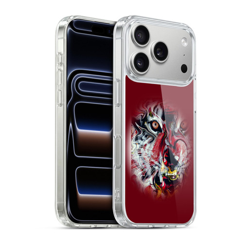 Riza Peker Animal Abstract Warm Tiger Soft Gel Case for Apple iPhone 17 Pro