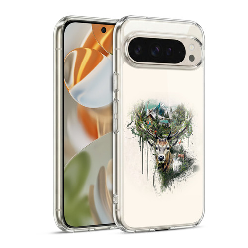 Riza Peker Animal Abstract Deer Wilderness Soft Gel Case for Google Pixel 9 / Pixel 9 Pro