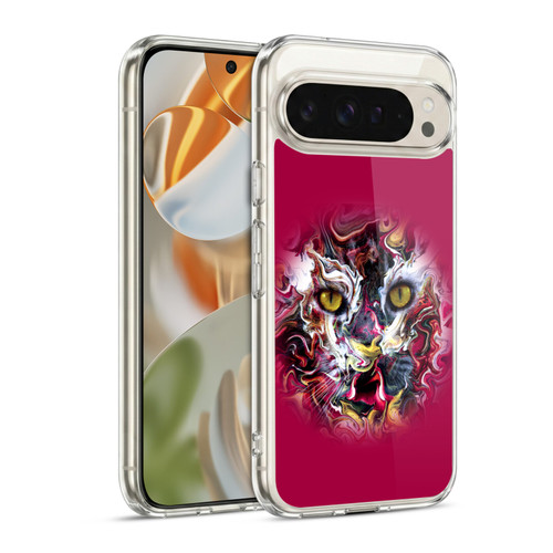 Riza Peker Animal Abstract Feline Gaze Soft Gel Case for Google Pixel 9 / Pixel 9 Pro