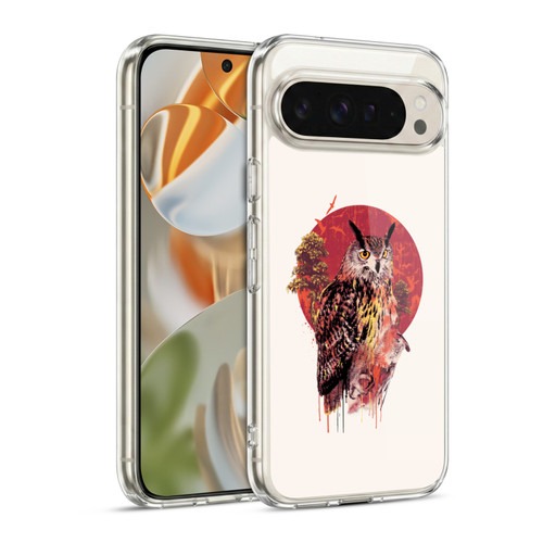 Riza Peker Animal Abstract Warm Owl Soft Gel Case for Google Pixel 9 / Pixel 9 Pro