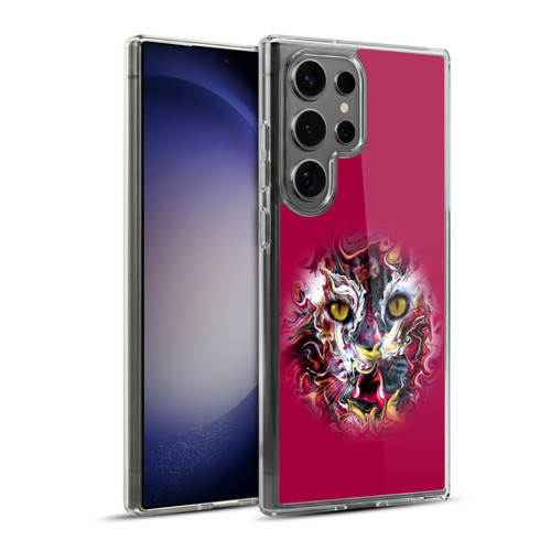 Riza Peker Animal Abstract Feline Gaze Soft Gel Case for Samsung Galaxy S23 Ultra 5G & MagSafe