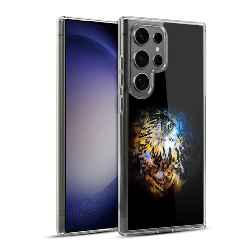 Riza Peker Animal Abstract Owl Splash Soft Gel Case for Samsung Galaxy S23 Ultra 5G & MagSafe