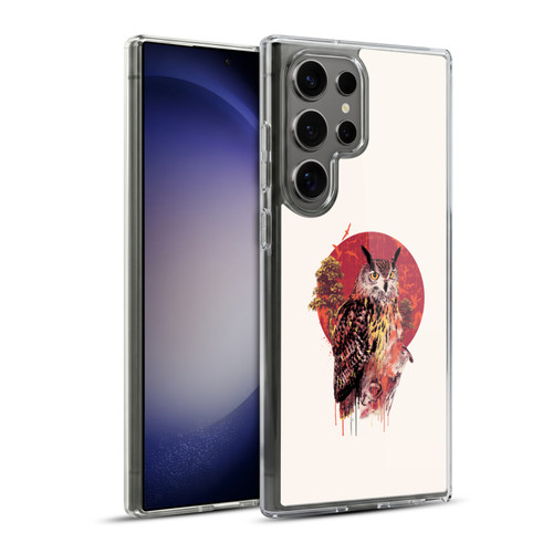 Riza Peker Animal Abstract Warm Owl Soft Gel Case for Samsung Galaxy S23 Ultra 5G & MagSafe
