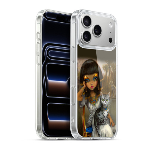 Strangeling Art Egyptian Girl with Cat Soft Gel Case for Apple iPhone 17 Pro Max
