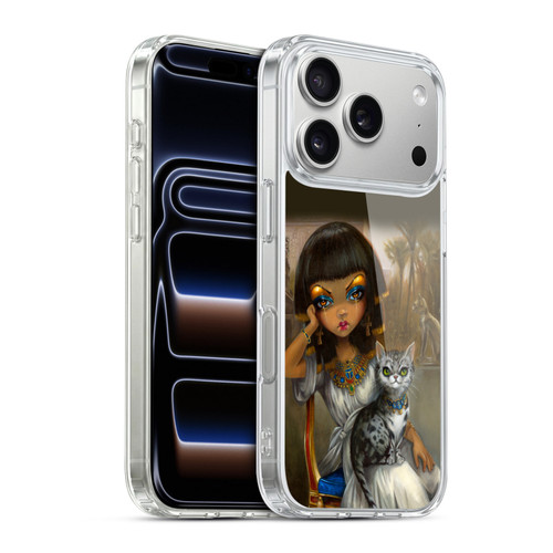 Strangeling Art Egyptian Girl with Cat Soft Gel Case for Apple iPhone 17 Pro