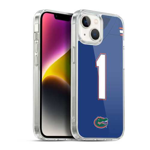 University Of Florida UF University of Florida Jersey Football Blue Soft Gel Case for Apple iPhone 14