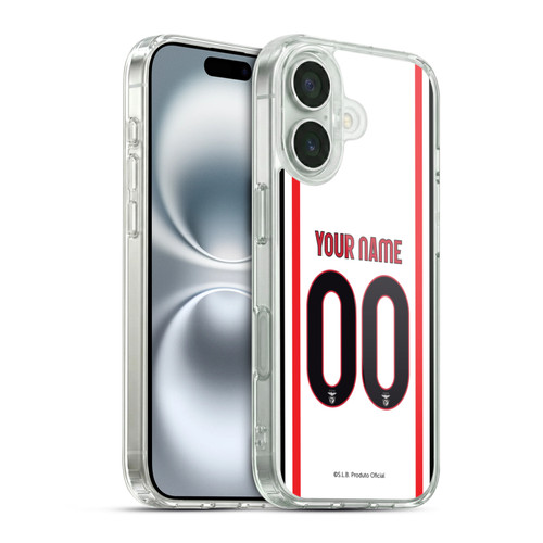 Custom Customised Personalised S.L. Benfica 2021/22 Kit Away Soft Gel Case for Apple iPhone 16 & MagSafe
