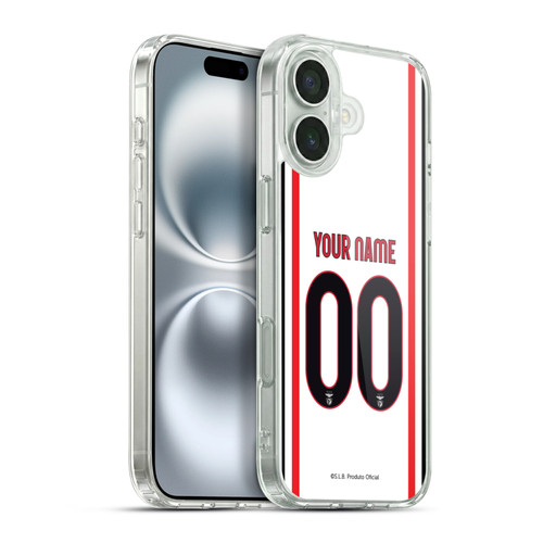 Custom Customised Personalised S.L. Benfica 2021/22 Kit Away Soft Gel Case for Apple iPhone 16 Plus & MagSafe