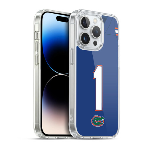 University Of Florida UF University of Florida Jersey Football Blue Soft Gel Case for Apple iPhone 14 Pro & MagSafe
