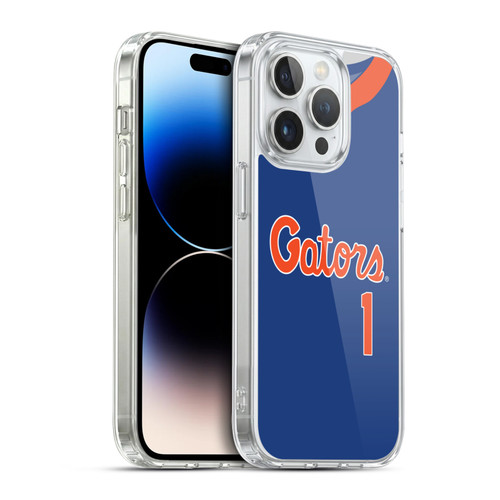 University Of Florida UF University of Florida Jersey Softball Blue Soft Gel Case for Apple iPhone 14 Pro & MagSafe