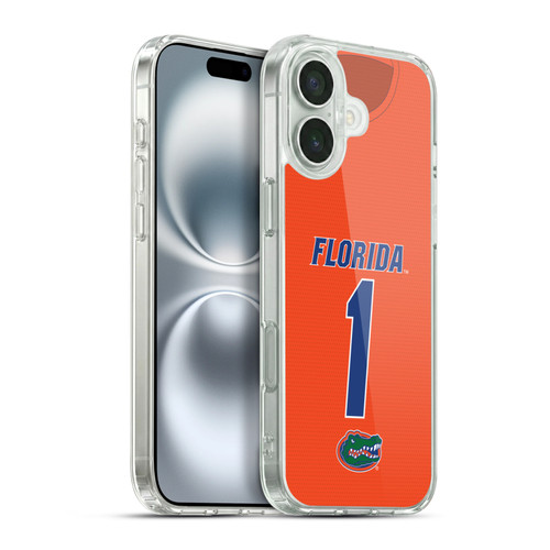 University Of Florida UF University of Florida Jersey Basketball Orange Soft Gel Case for Apple iPhone 16 Plus & MagSafe