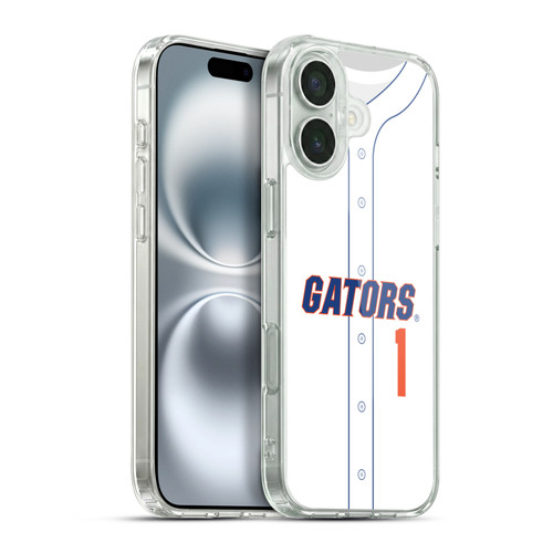 University Of Florida UF University of Florida Jersey Baseball White Soft Gel Case for Apple iPhone 16 Plus & MagSafe