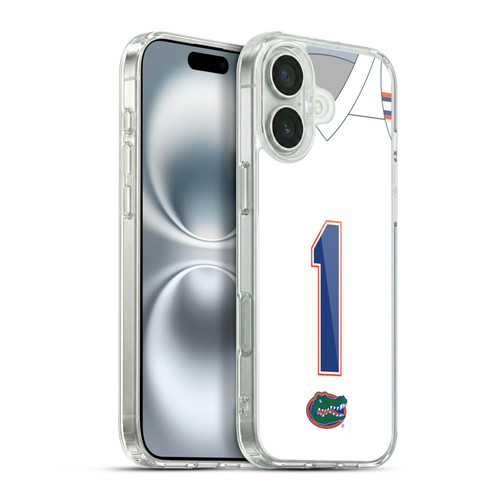 University Of Florida UF University of Florida Jersey Football White Soft Gel Case for Apple iPhone 16 Plus & MagSafe