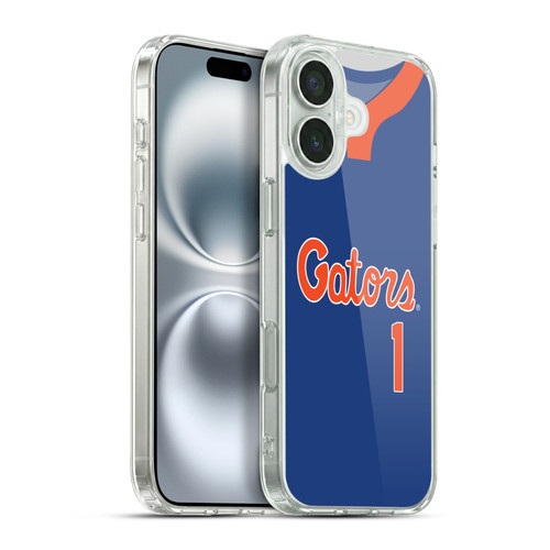 University Of Florida UF University of Florida Jersey Softball Blue Soft Gel Case for Apple iPhone 16 Plus & MagSafe