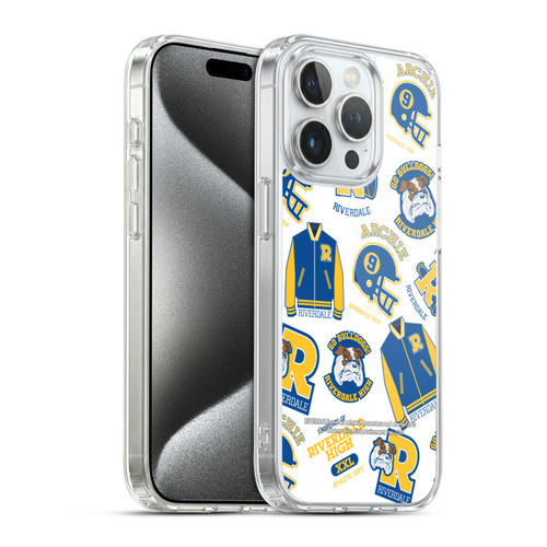 Riverdale Graphics 2 Bulldogs & Vixens Pattern Soft Gel Case for Apple iPhone 15 Pro & MagSafe