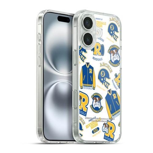 Riverdale Graphics 2 Bulldogs & Vixens Pattern Soft Gel Case for Apple iPhone 16 Plus & MagSafe