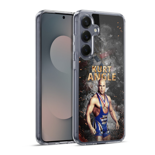 WWE Kurt Angle LED Image Soft Gel Case for Samsung Galaxy S25+ & MagSafe