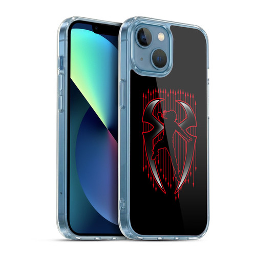 WWE 2017/18 Superstars 4 Roman Reigns Red Logo Soft Gel Case for Apple iPhone 13 Mini & MagSafe