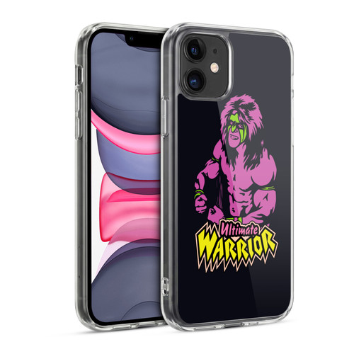 WWE Ultimate Warrior Half Body Illustrated Soft Gel Case for Apple iPhone 11