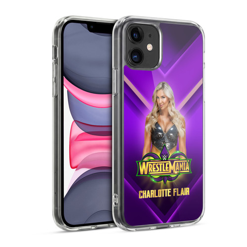 WWE Wrestlemania 34 Superstars Charlotte Flair Soft Gel Case for Apple iPhone 11