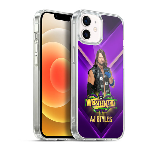 WWE Wrestlemania 34 Superstars AJ Styles Soft Gel Case for Apple iPhone 12 / iPhone 12 Pro & MagSafe