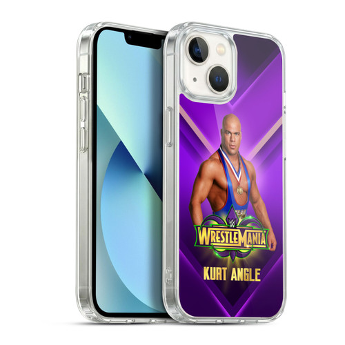 WWE Wrestlemania 34 Superstars Kurt Angle Soft Gel Case for Apple iPhone 13