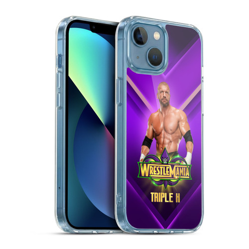 WWE Wrestlemania 34 Superstars Triple H Soft Gel Case for Apple iPhone 13 Mini & MagSafe