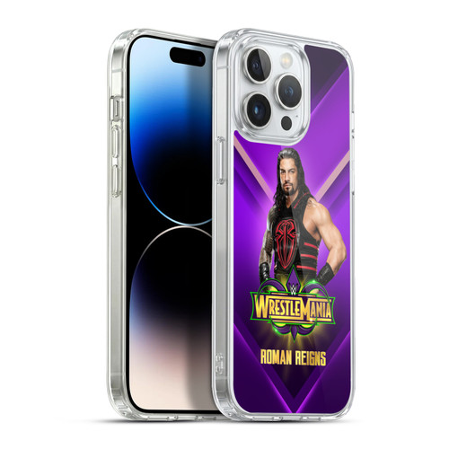 WWE Wrestlemania 34 Superstars Roman Reigns Soft Gel Case for Apple iPhone 13 Pro Max & MagSafe